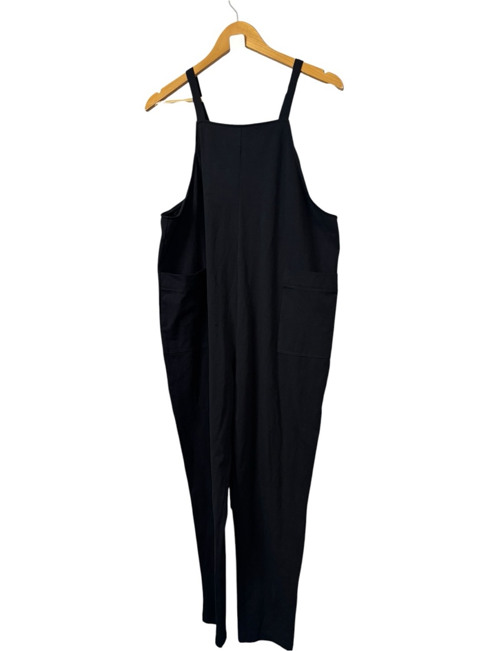 Quince Organic Cotton Maternity Black Overalls Women’s Size M